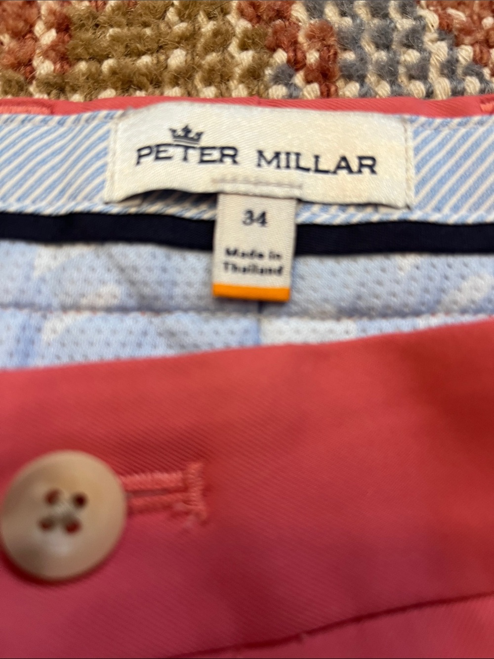 Peter Millar Men’s Coral Pink Performance Golf Shorts 34 Moisture Wicking - Picture 2 of 9